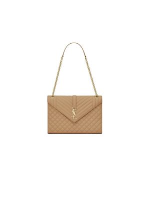 Brown YSL Large Envelope Bag