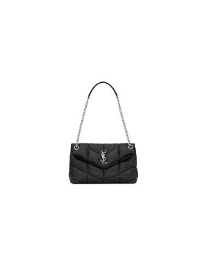 Black YSL PUFFER SMALL in Nappa leather