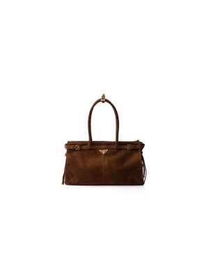 Brown Prada Large leather handbag (high-end grade)