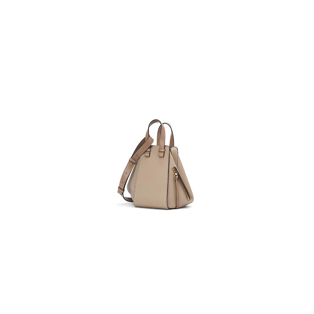 Gold Loewe Small Hammock bag in soft grained calfskin