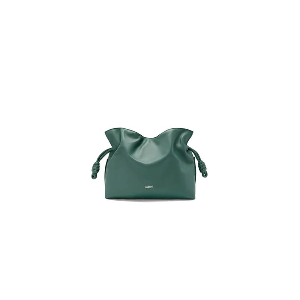 Vetiver LOEWE Medium Flamenco clutch in nappa calfskin (HIGH-END GRADE)