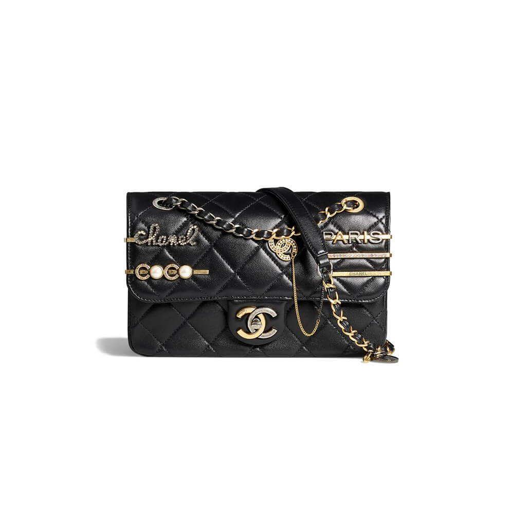 Black MINI FLAP BAG