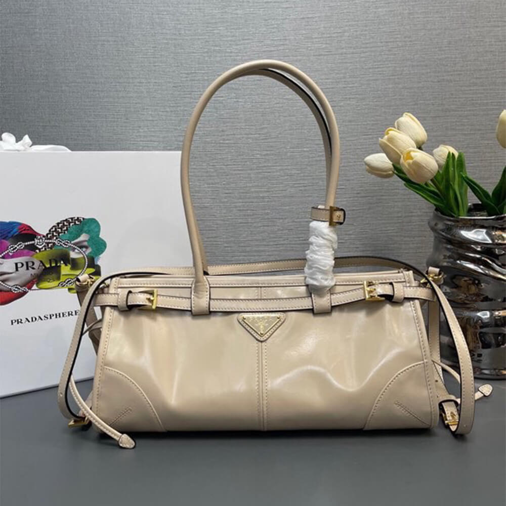 Travertine Prada Medium leather handbag (high-end grade) - Image 2