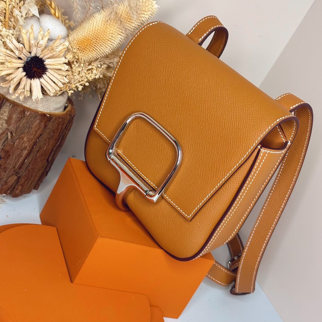 Gold Hermes Della Cavalleria mini bag II (High-end Grade) - Image 3
