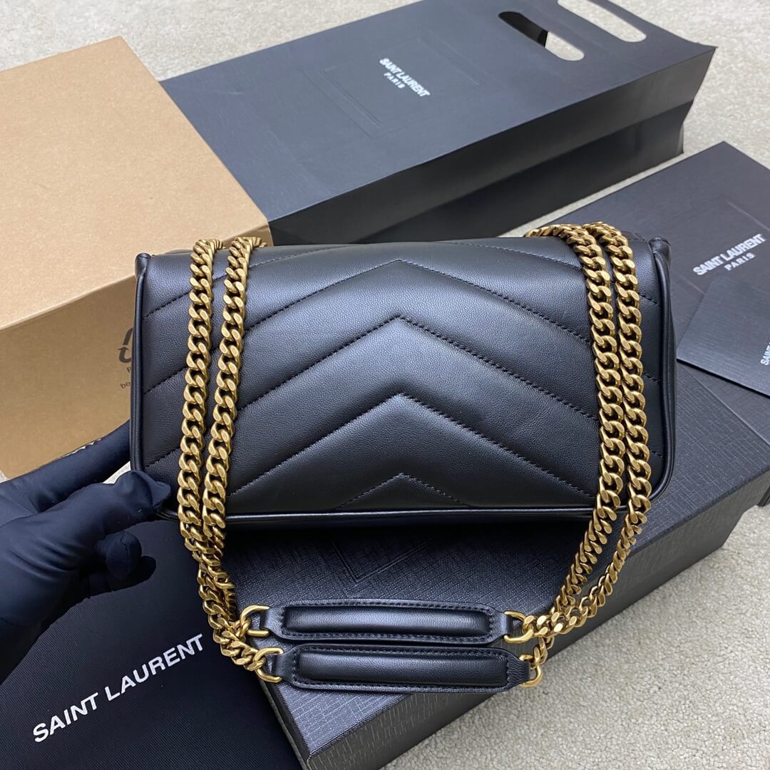 Black YSL LOULOU small in MATELASSE lambskin - Image 4