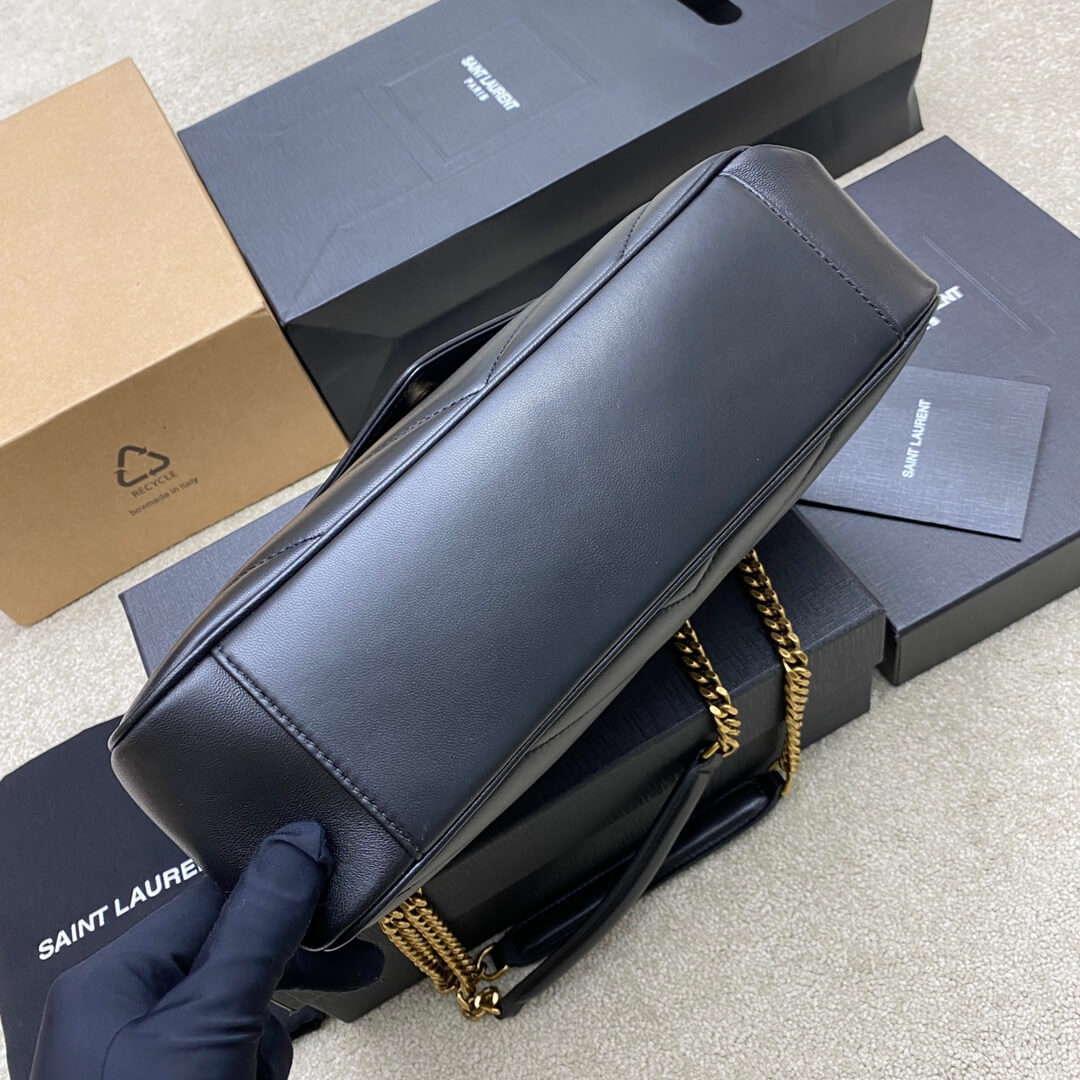 Black YSL LOULOU medium in MATELASSE lambskin - Image 5