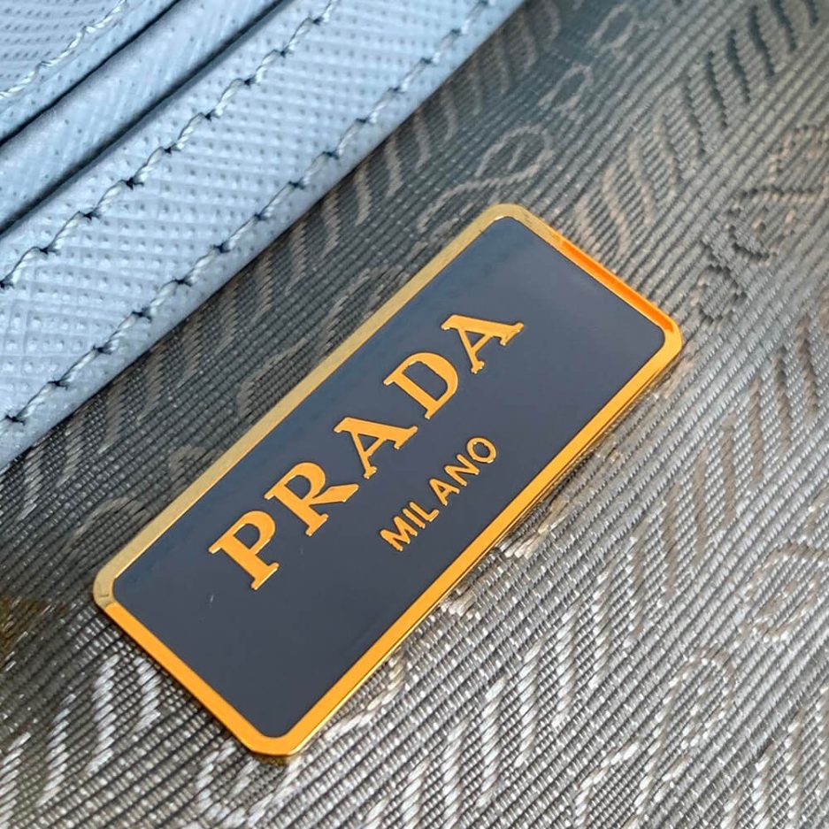 Light Blue Prada Galleria Saffiano leather mini-bag - Image 7