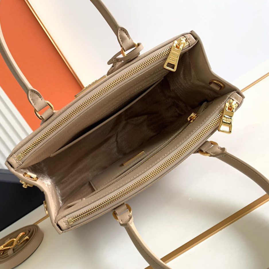 Sand Beige Medium Prada Galleria Saffiano leather bag - Image 8