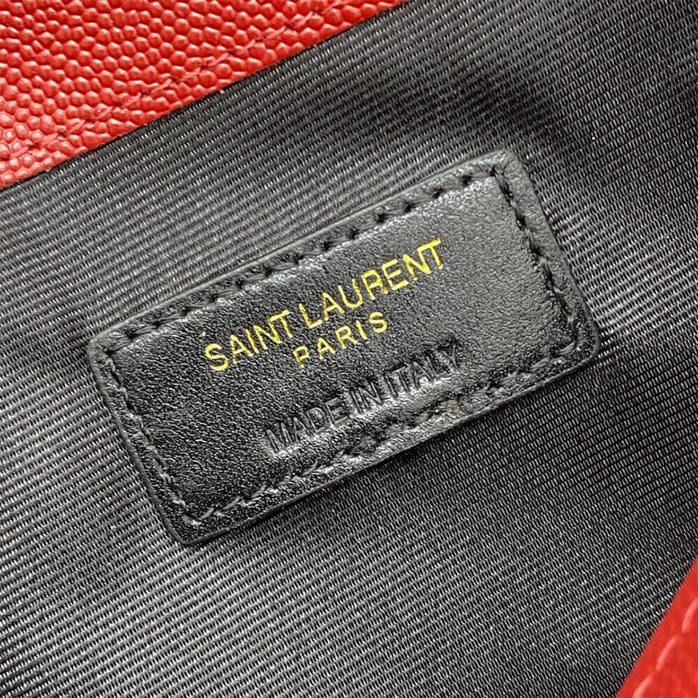 Gold YSL UPTOWN POUCH IN GRAIN DE POUDRE EMBOSSED LEATHER - Image 8